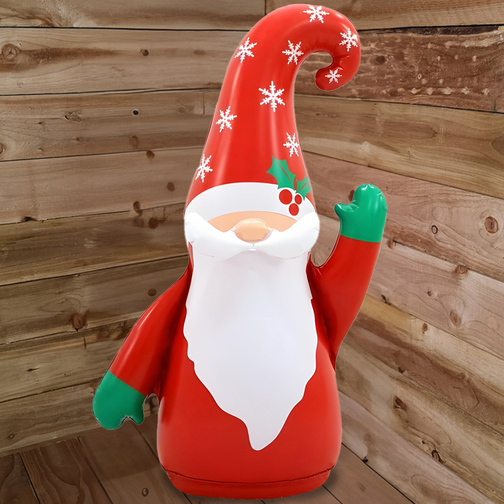 Samuel Alexander Red and White Gnome Inflatable Christmas Decoration 3.5ft Image 1