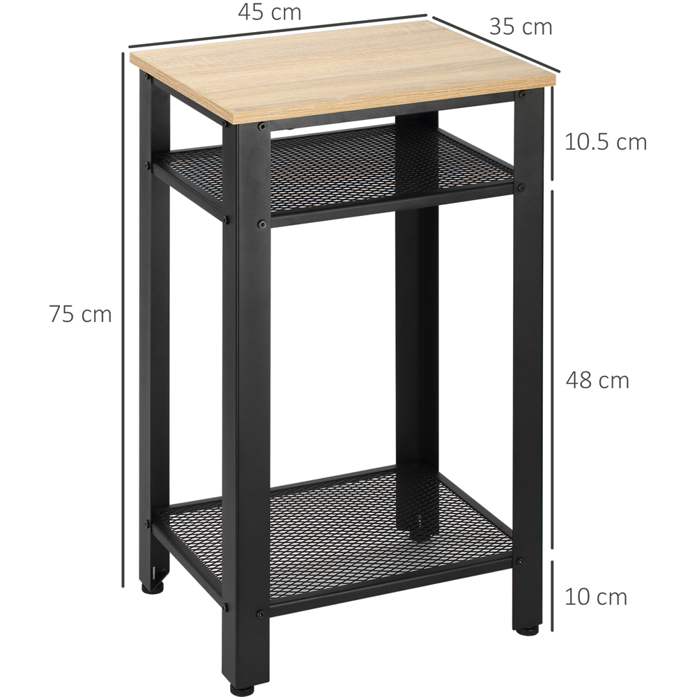 Portland 2 Shelf Black Side Table Image 7