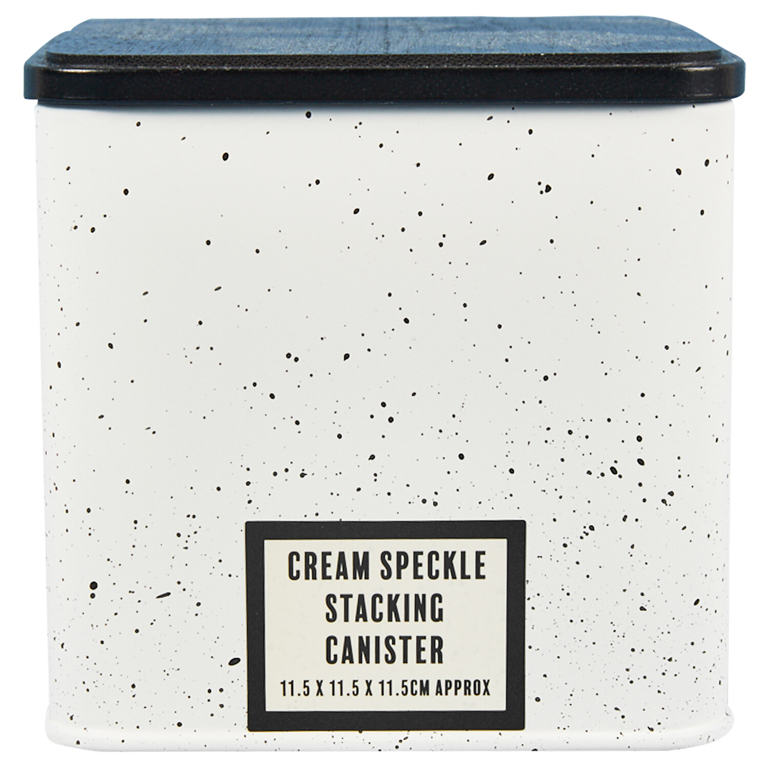 Cream Speckle Square Stacking Canister - Cream Image 1