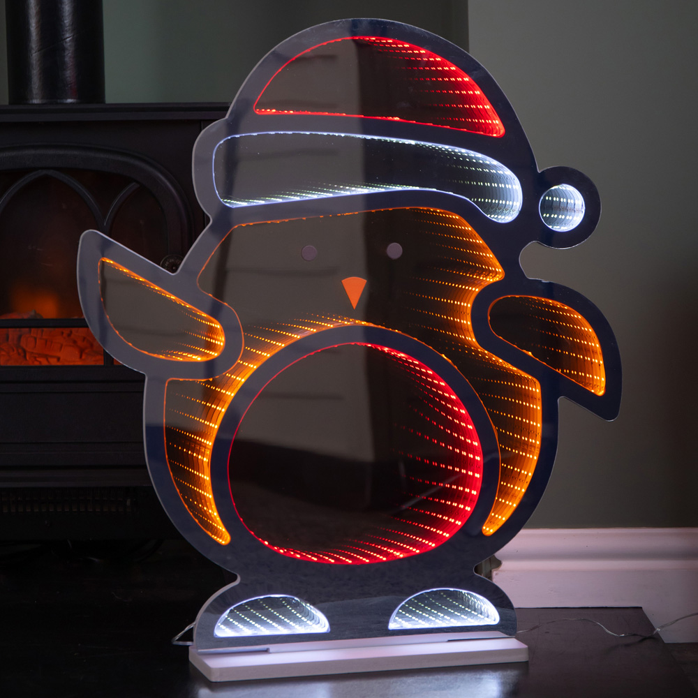 Samuel Alexander Multicolour Infinity LED Light Up Christmas Robin Christmas Decoration Image 7