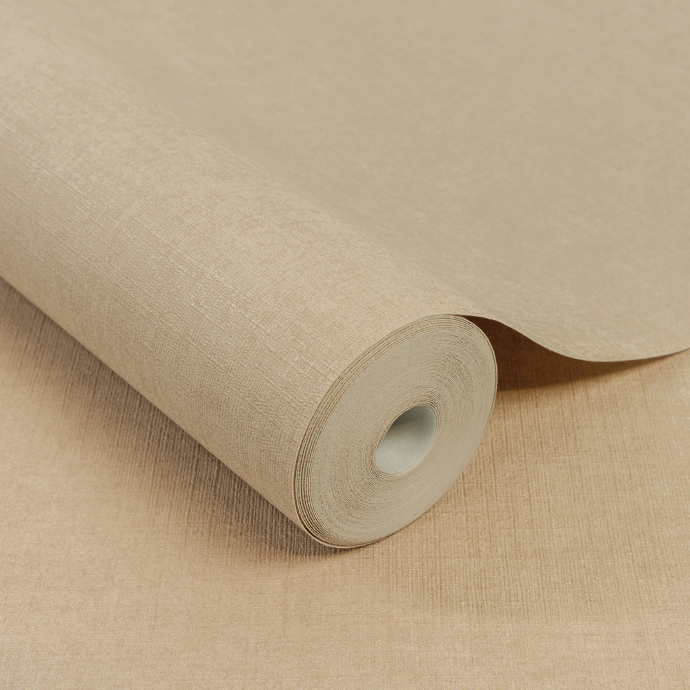 Grandeco Solena Fabric Weave Hessian Taupe Wallpaper Image 2