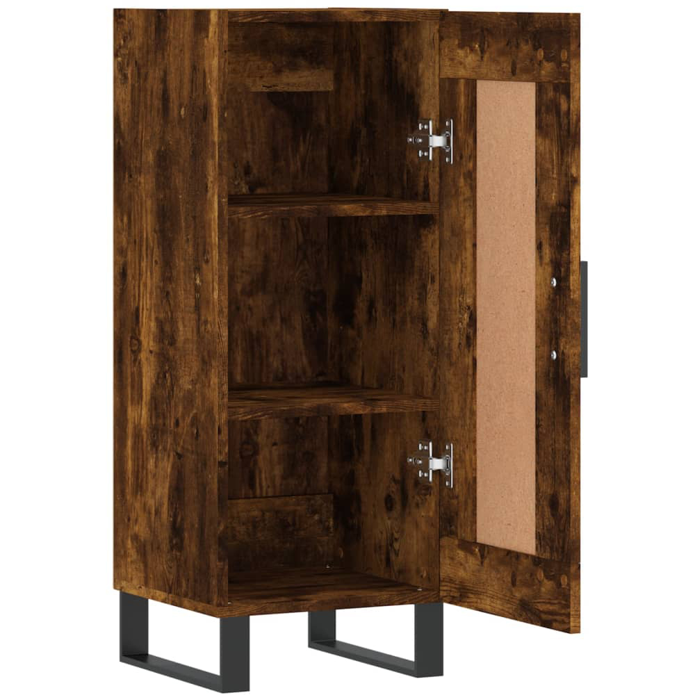 vidaXL Single Door Smoked Oak Sideboard Image 4