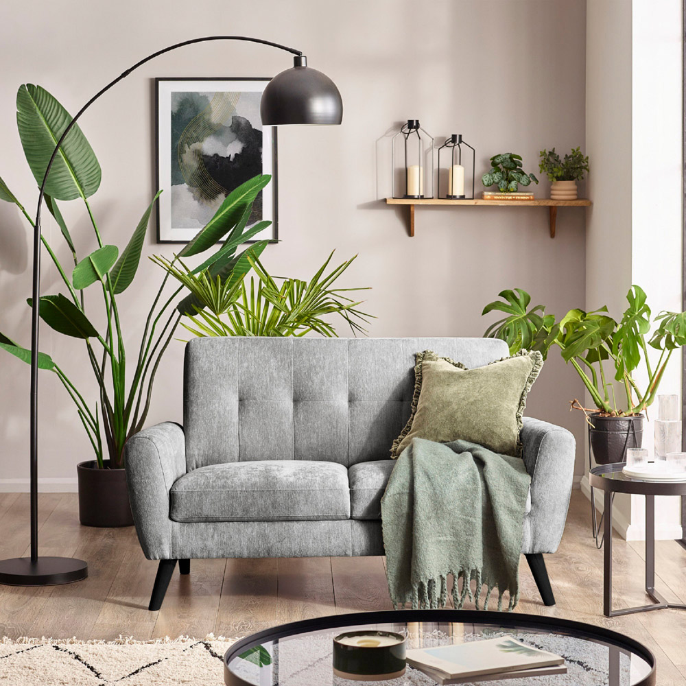 Julian Bowen Monza 2 Seater Dove Fabric Sofa Image 8