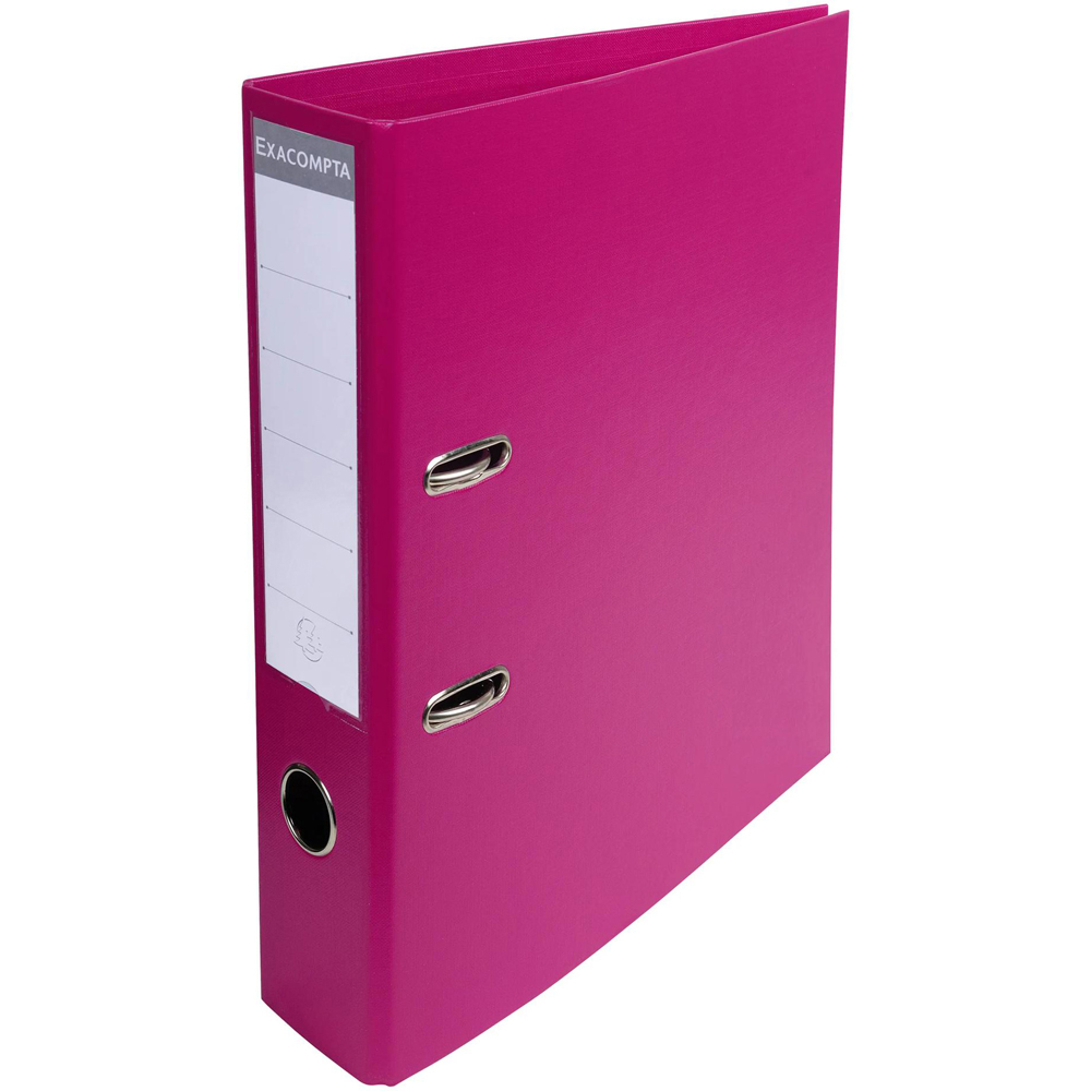 Exacompta PremTouch A4 Raspberry PVC Lever Arch File 10 Pack Image 2