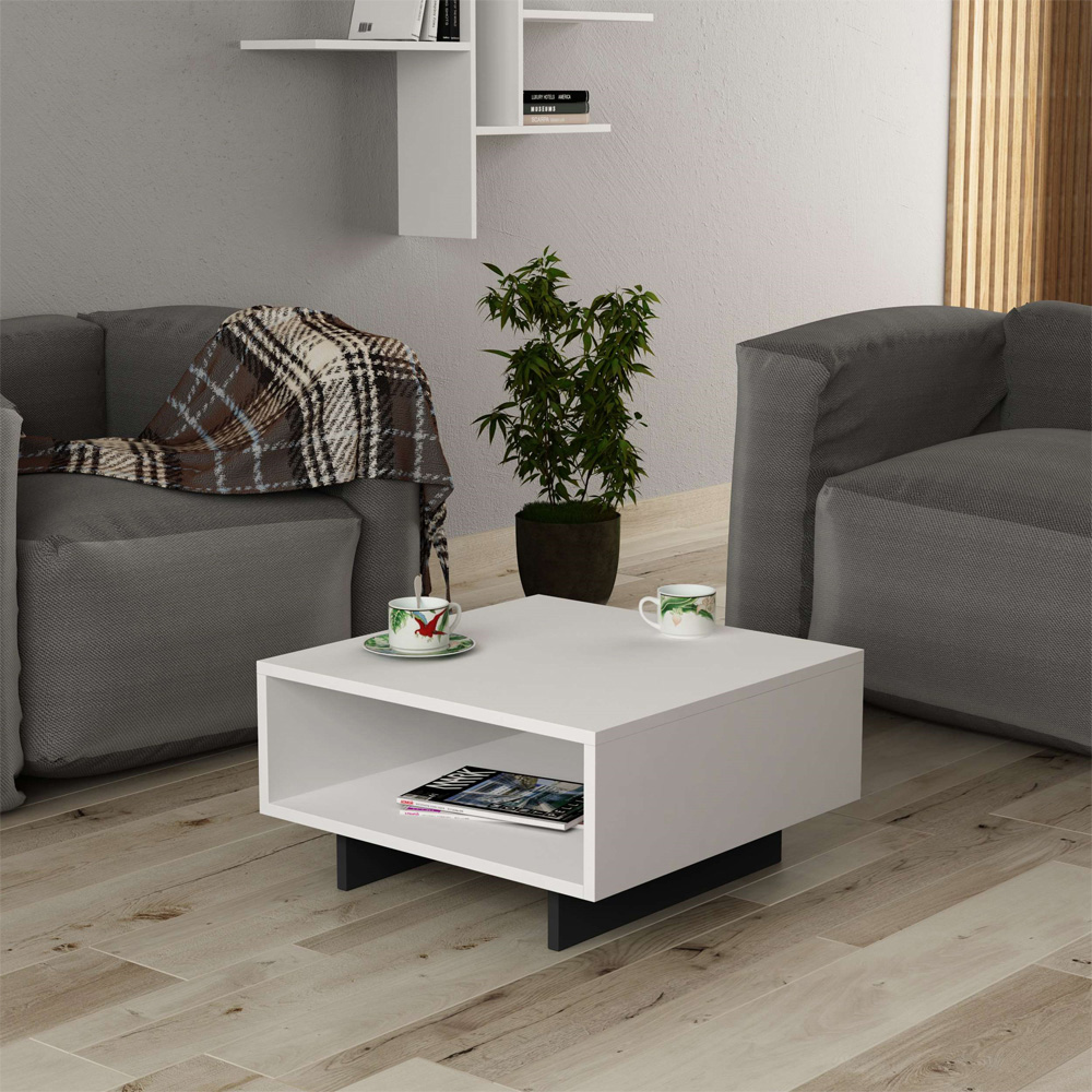 Decortie Hola White and Anthracite Multipurpose Coffee Table Image 5
