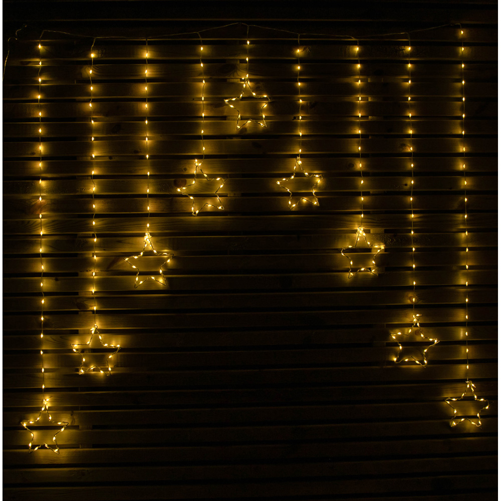 Premier FlexiBrights 258 Warm White LED Star Christmas Curtain Light 1.2 x 1.2m Image 4