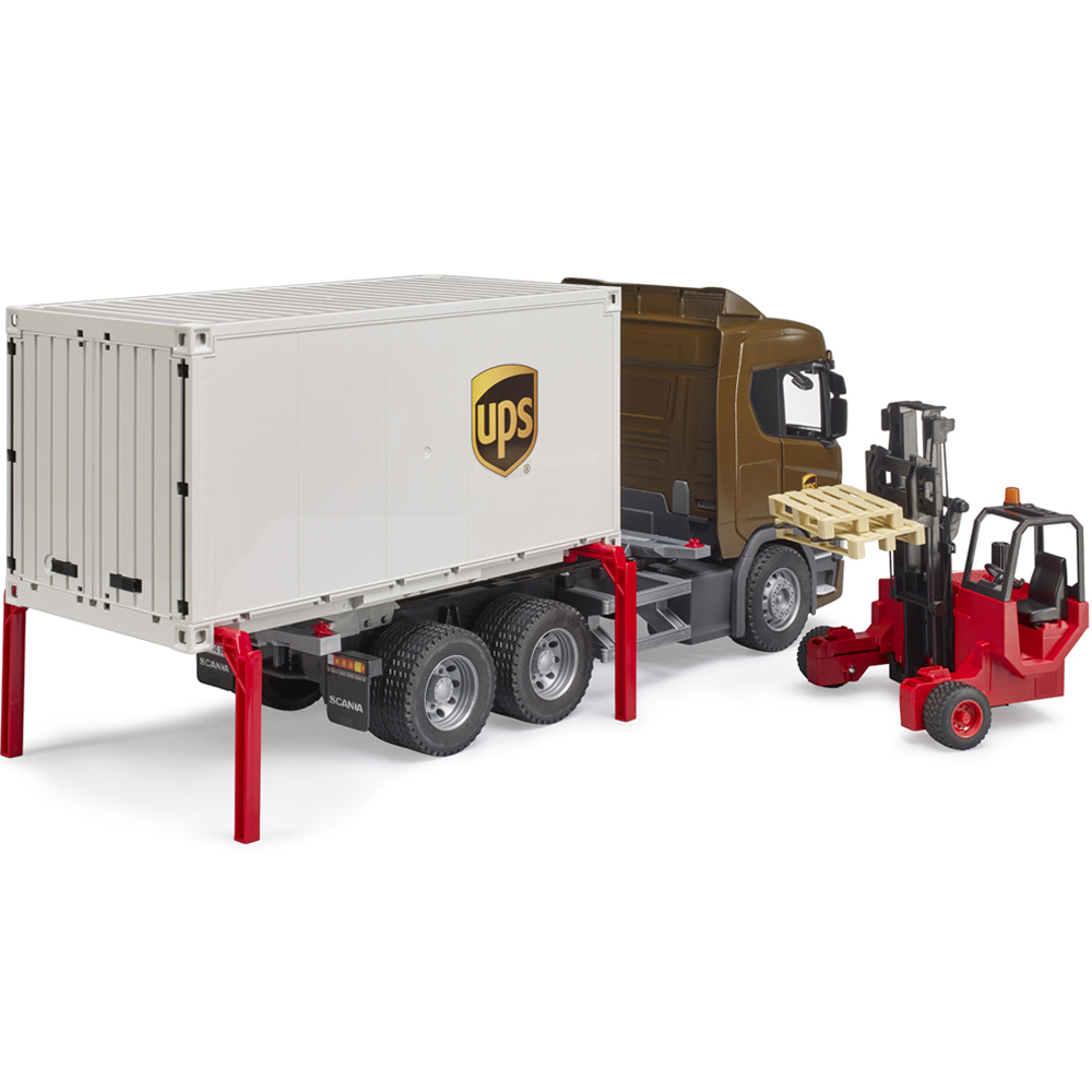 Bruder Scania Super 560R UPS Logistic Truck with Forklift Image 8