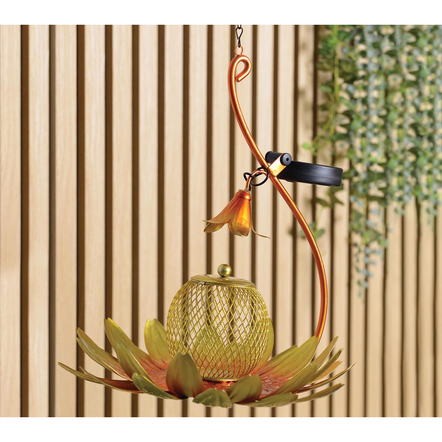Solar Hanging Flower Birdfeeder Image 2