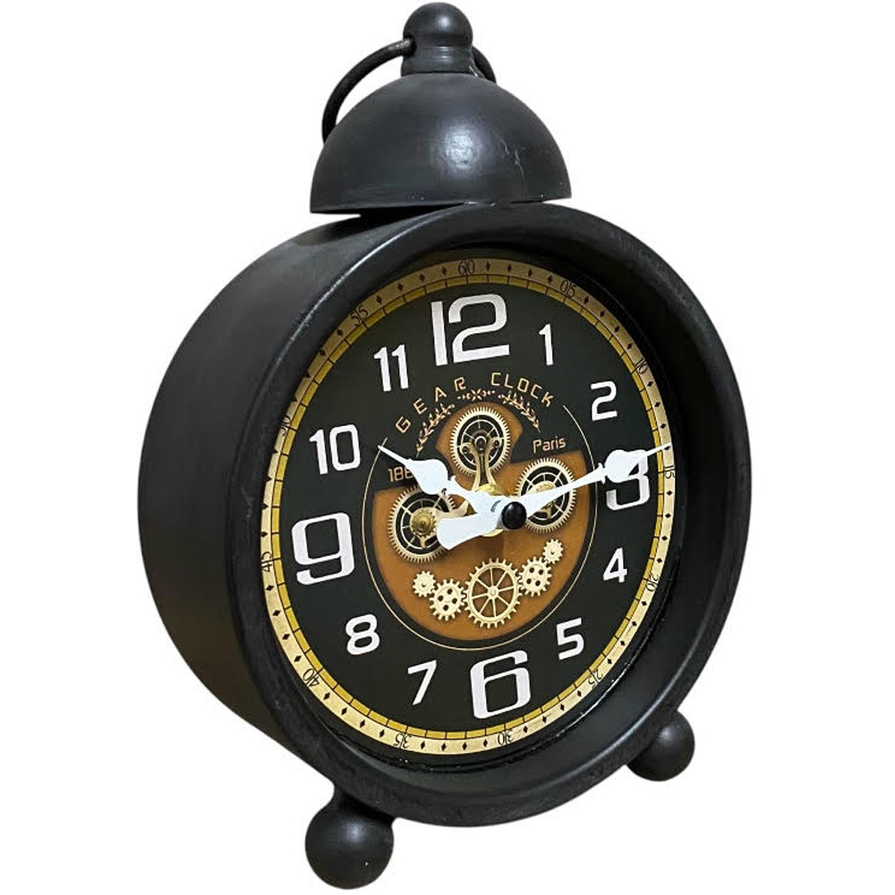 Acacia Home Black Table Clock Image 1