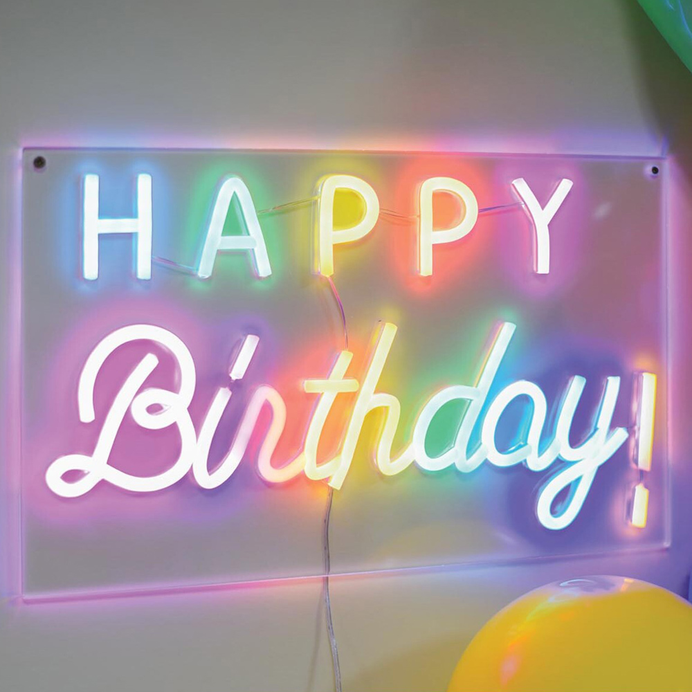 Happy Birthday LED Neon Sign Image 1