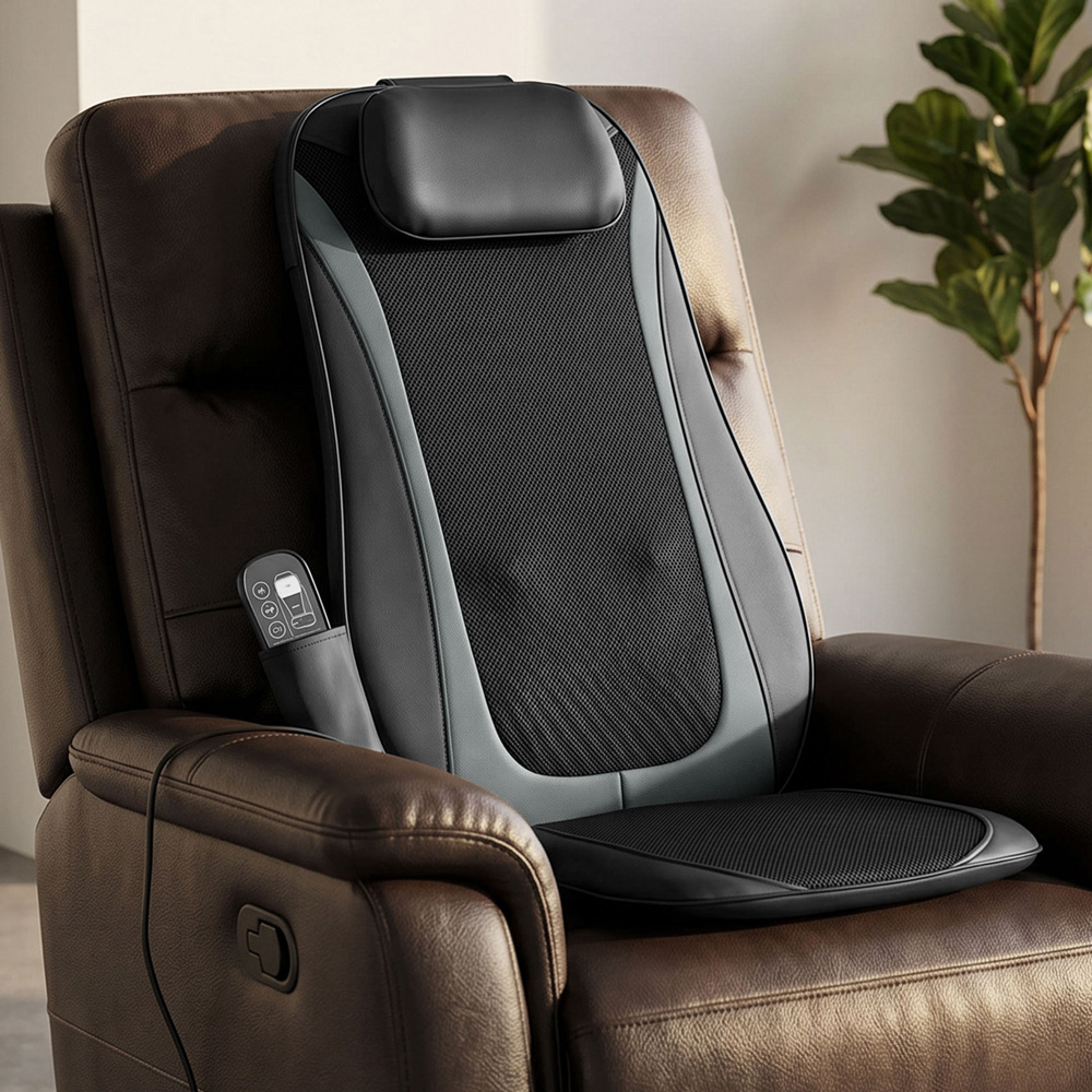 HOMCOM Heat and Deep Tissue Back Massager Home Office Chair Image 3