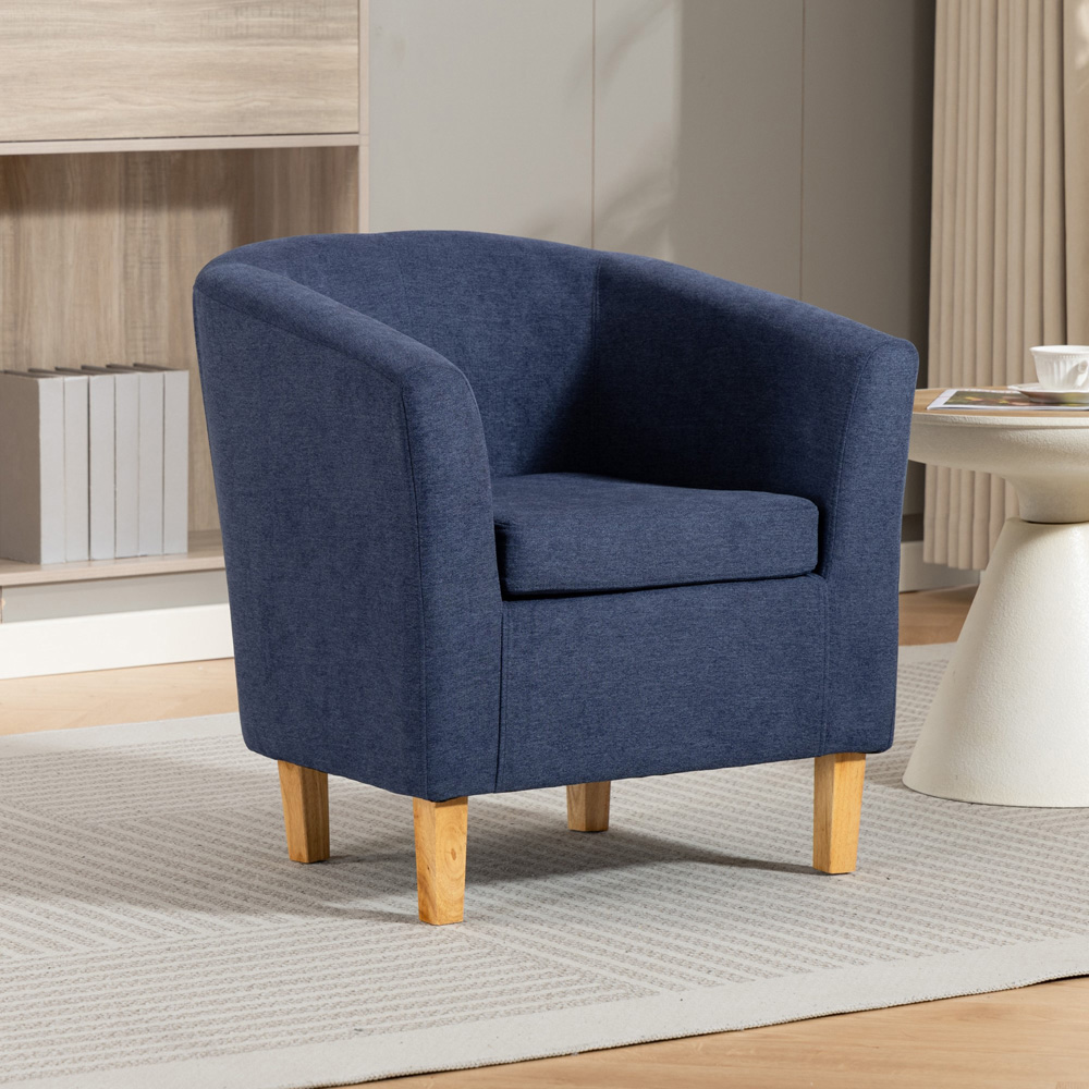 Artemis Home Millie Denim Fabric Accent Chair Image 4