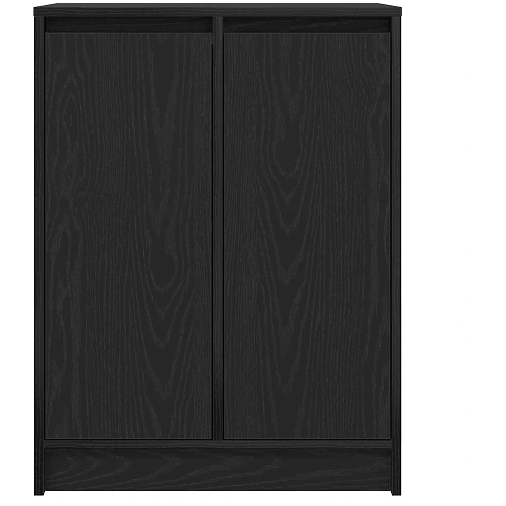 vidaXL 2 Door 2 Shelf Black Sideboard Image 3