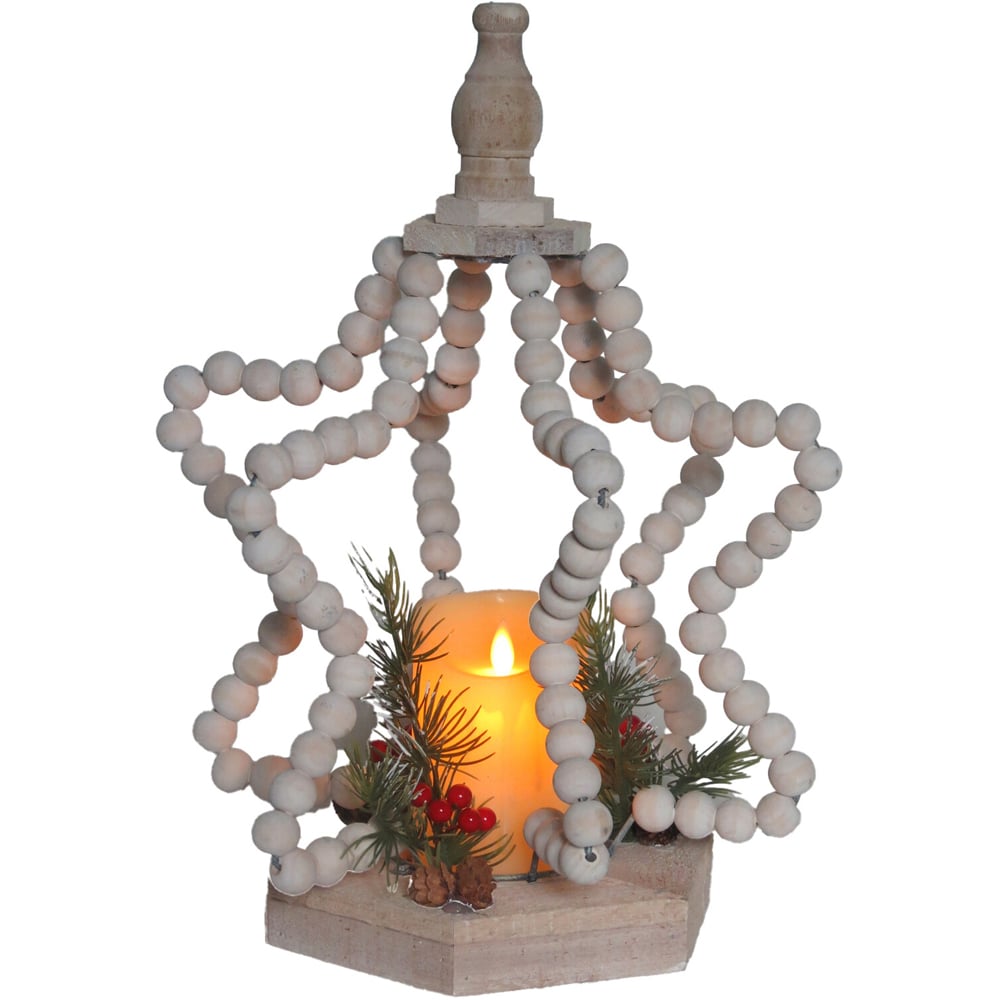 Beaded Star Lantern Flicker CandleMulticolour Image 8