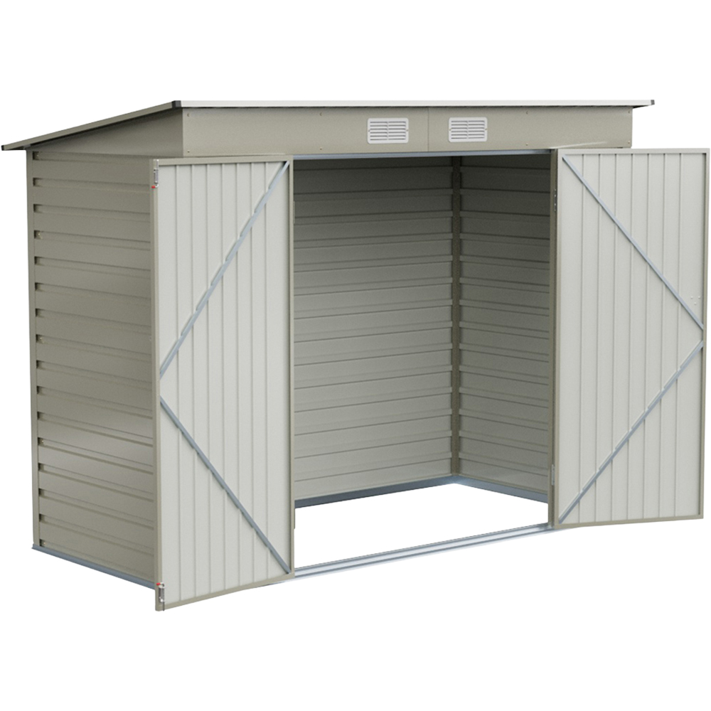 Living and Home 8 x 4ft Grey Pent Garden Storage Shed Image 4