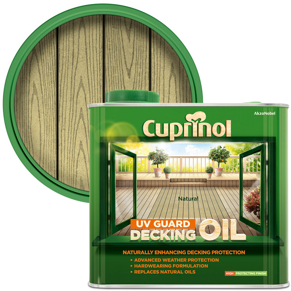 Cuprinol Natural UV Guard Decking Oil 2.5L Image 1
