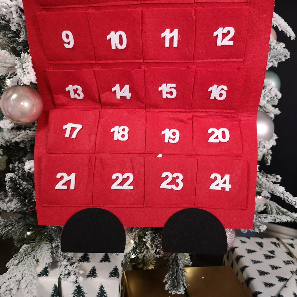 Samuel Alexander Red and White Christmas Hanging Santa Advent Calendar Image 5
