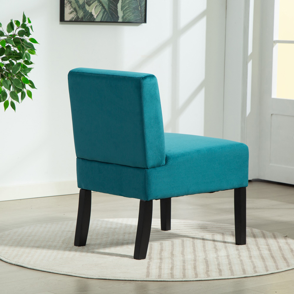 Artemis Home Valina Velvet Fabric Teal Accent Chair Image 4