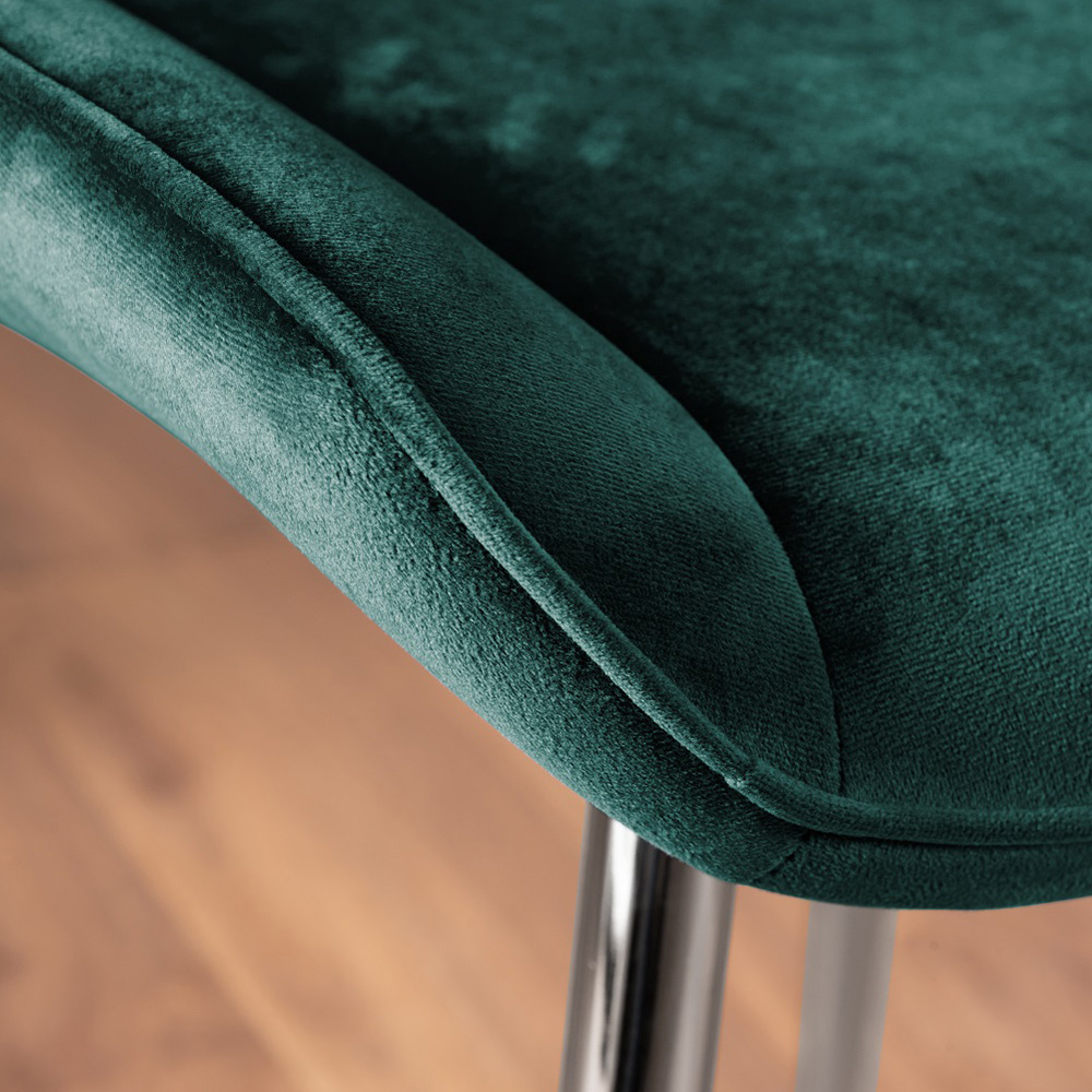 Furniturebox Copeland Cesano Marble Effect 4 Seater Dining Set White Green and Chrome Image 8