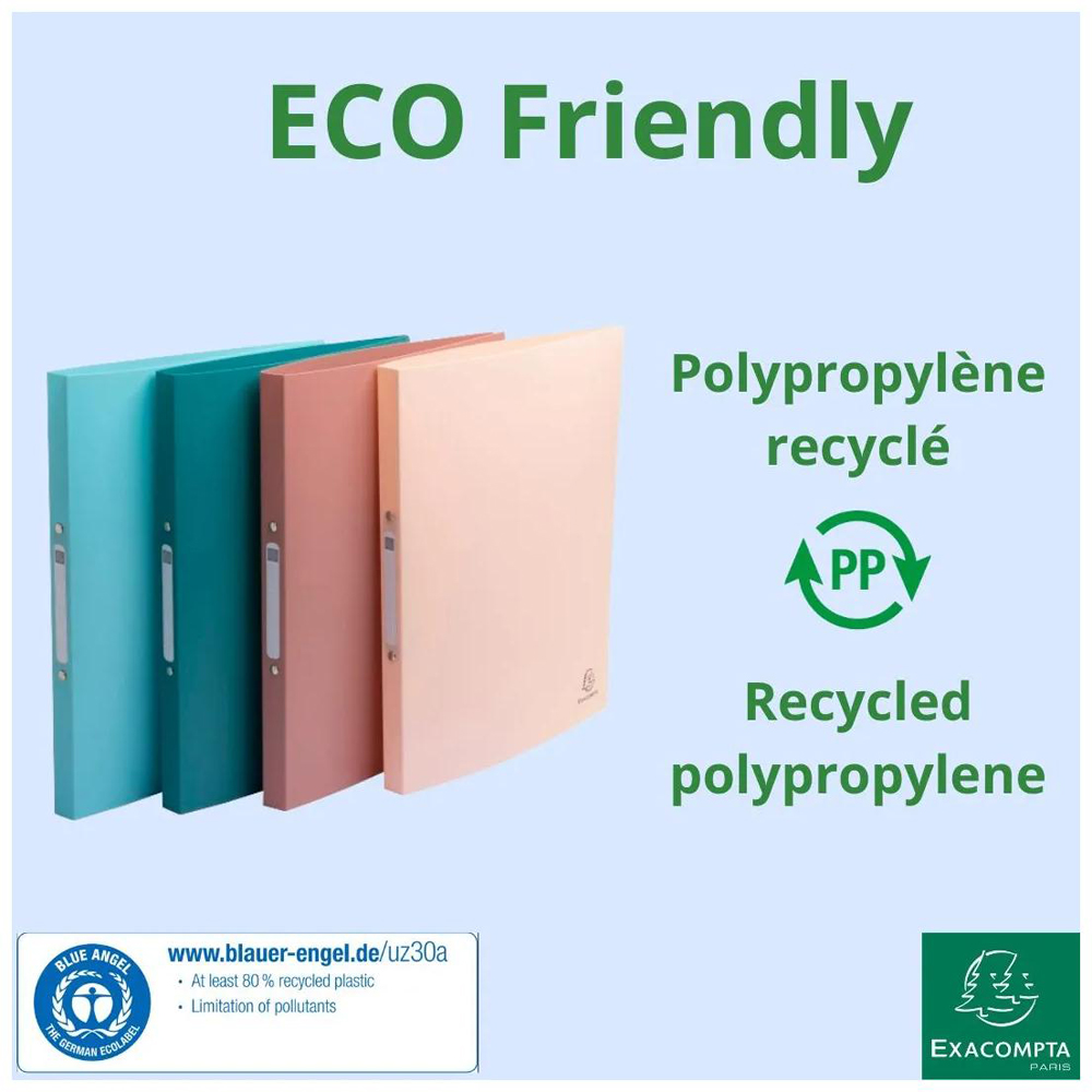 Exacompta Multicolour Recycled Flexible 2R Ring Binder 20 Pack Image 8