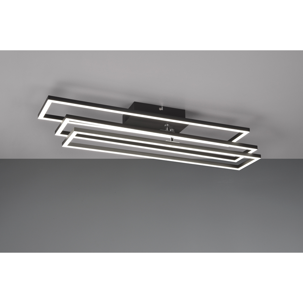 TRIO Corso Matt Black LED Ceiling Light Image 7
