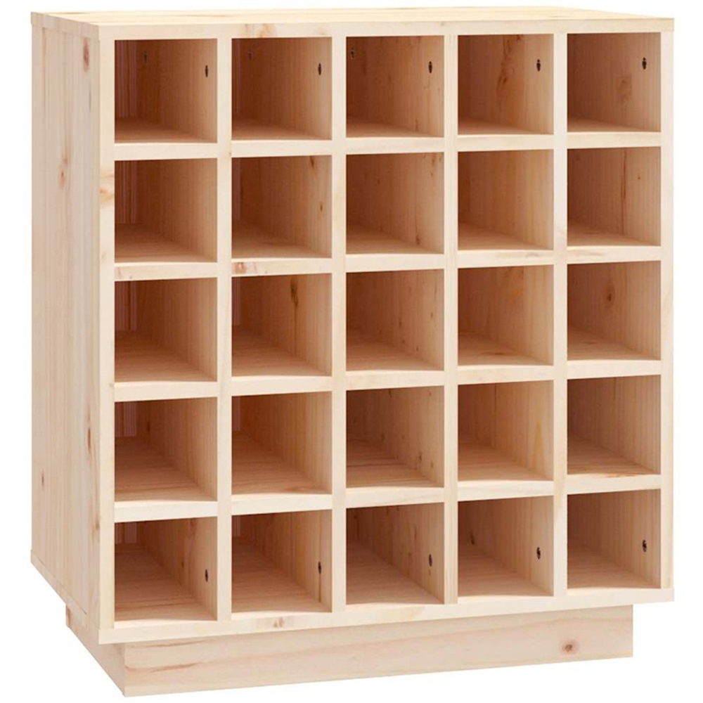 vidaXL 25 Bottle Natural Brown Freestanding Wine Cabinet Image 2