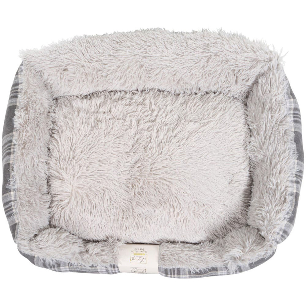 Super Fluffy Soft Pet Bed Grey Large Image 2
