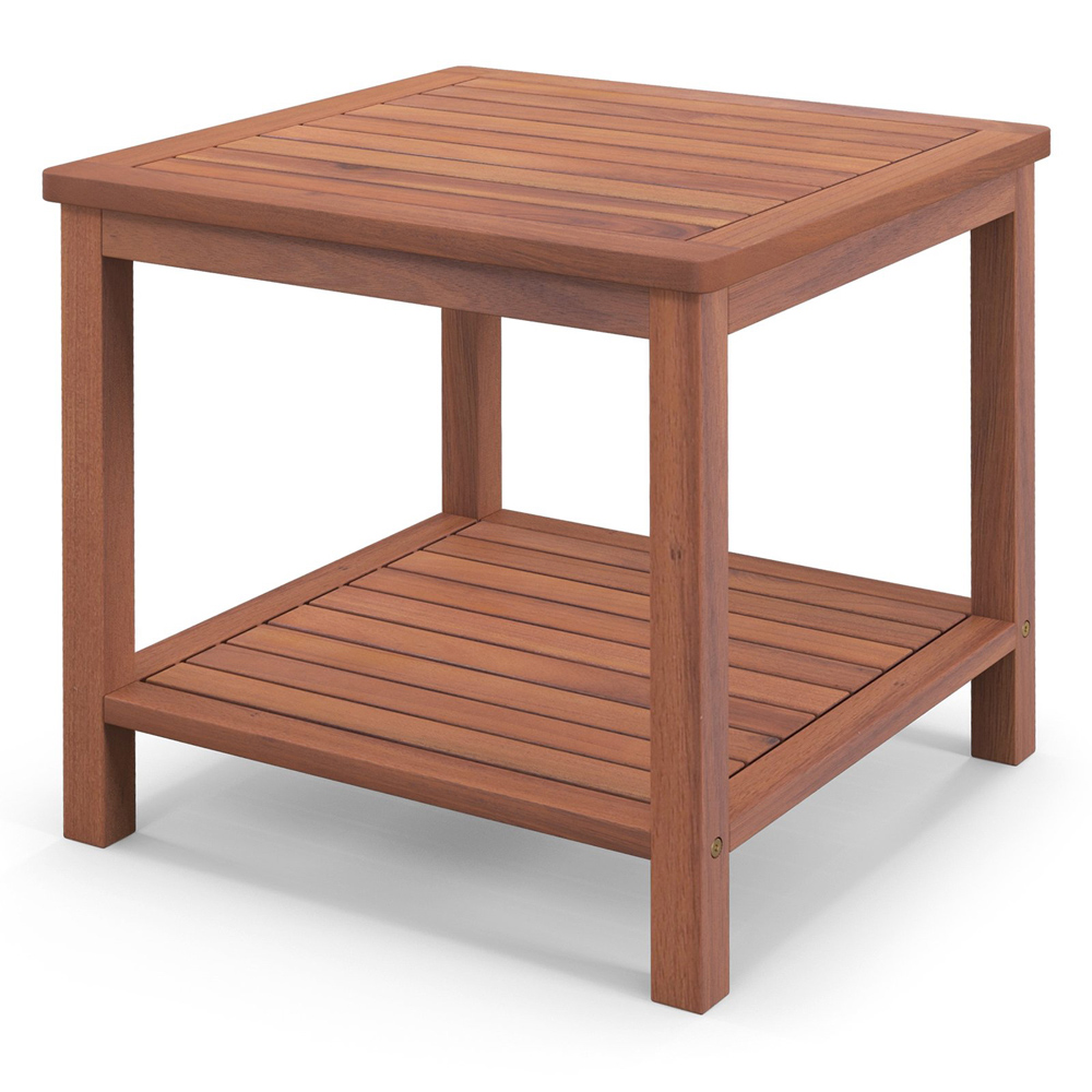 Costway Single Shelf Slatted Top Side Table Image 2