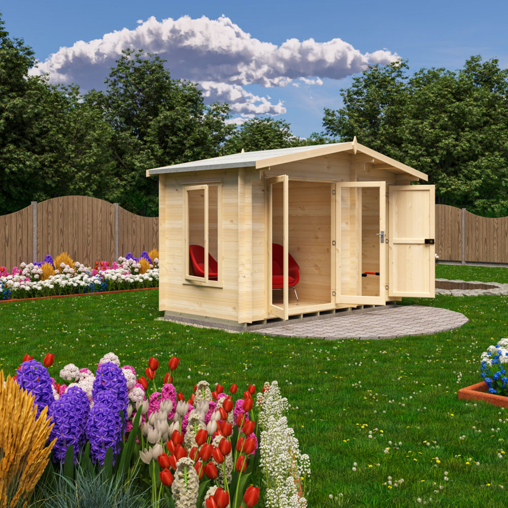 Shire Spalding 12 x 6ft Dual-Purpose Apex Garden Log Cabin with Integral Storage Image 5