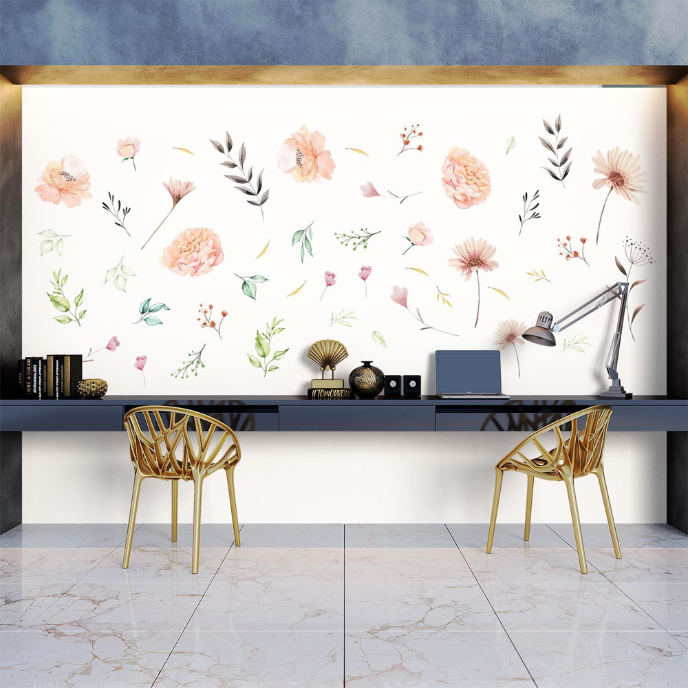 Walplus Delicate Watercolour Flower Theme Wall Stickers Image 3