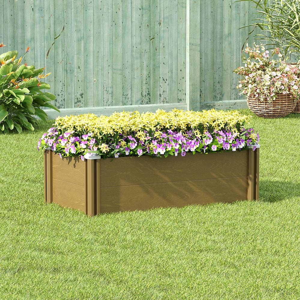 Living and Home Woodgrain Effect Plastic Raised Garden Bed 54 x 102cm Image 2