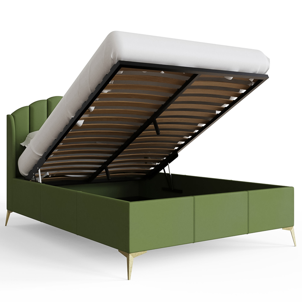 GFW Pettine Double Green End Lift Ottoman Bed Image 5