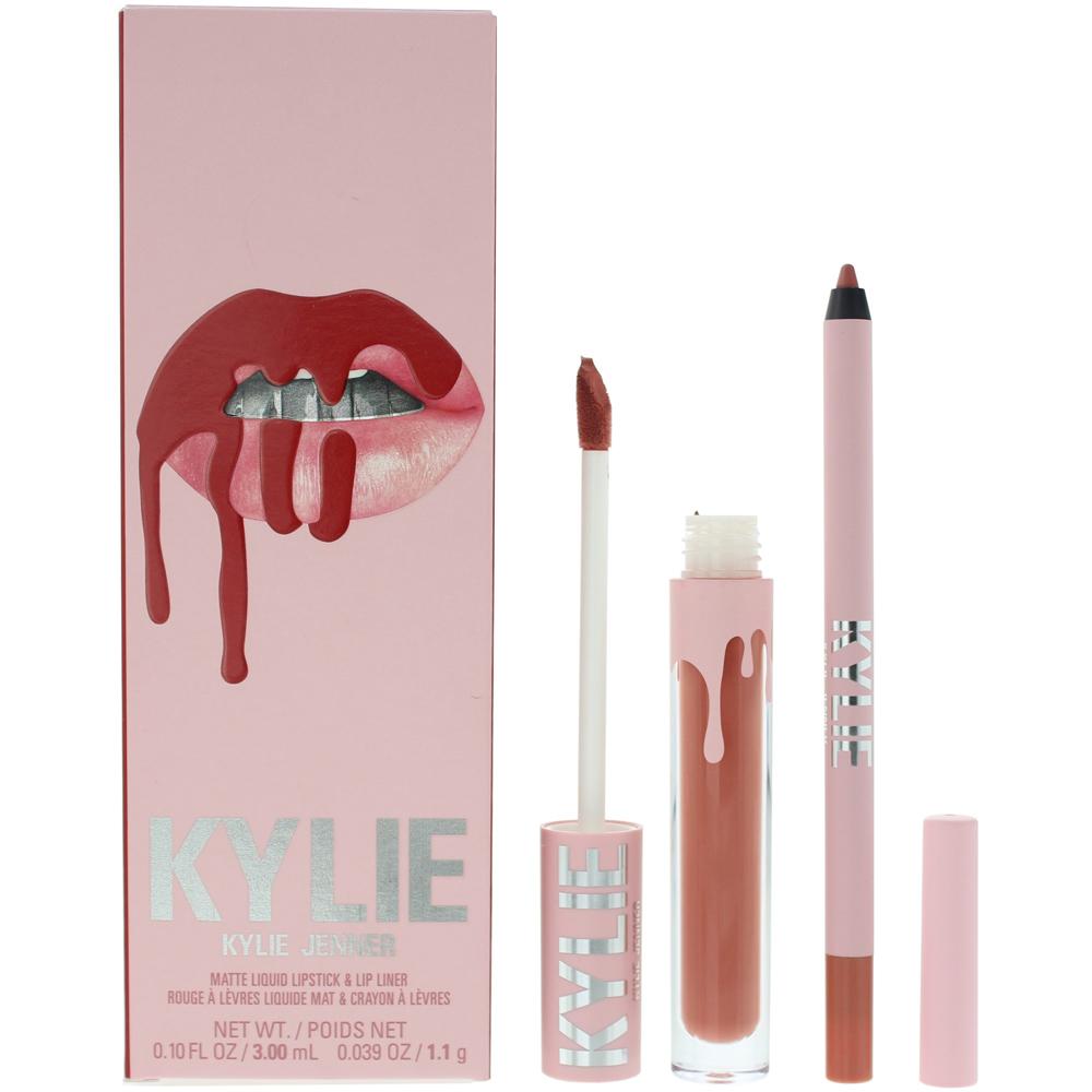 Kylie By Kylie Jenner 801 Queen Matte Lip Liquid Lipstick 3ml 2 Piece Gift Set Image