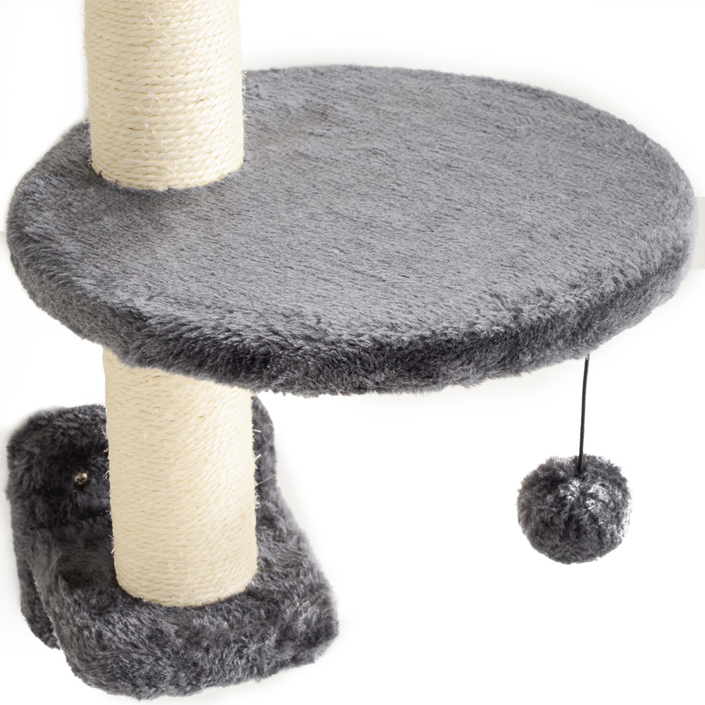 PawHut Dark Grey 4 Piece Cat Wall Furniture Set Image 3
