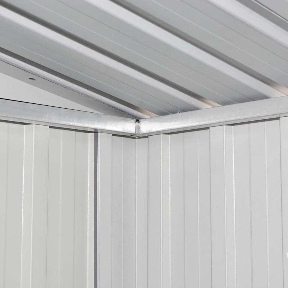 vidaXL 6.4 x 4ft Brown Galvanised Steel Pent Garden Shed Image 6
