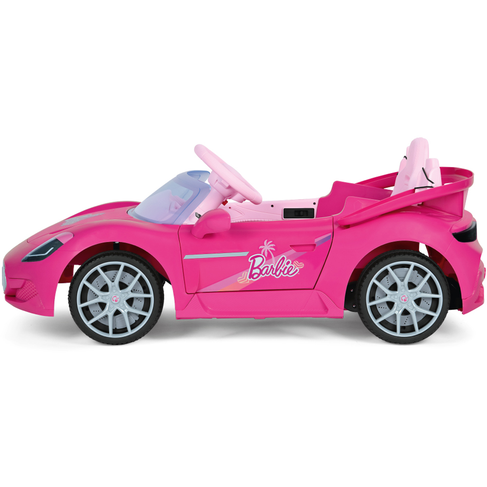 PEG Barbie Kids Electric Ride-On Car with Remote Control Pink 12V Image 3