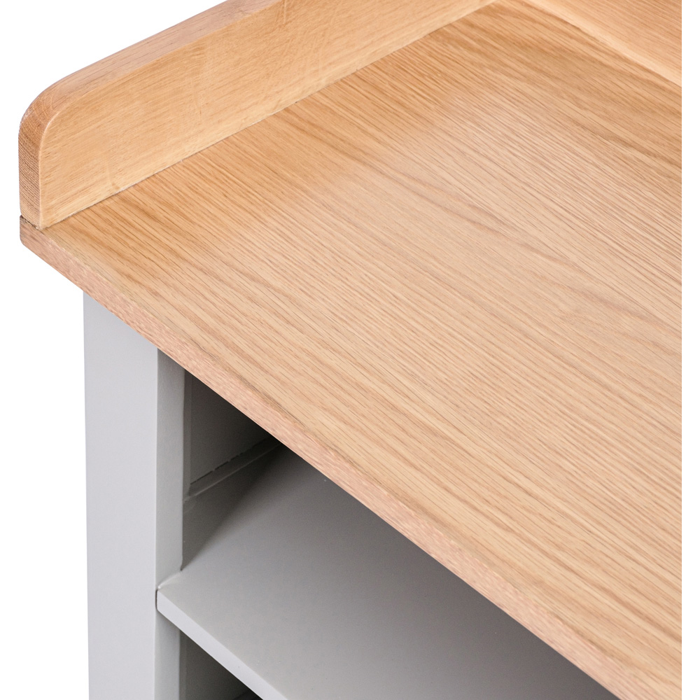 Charles Bentley Charnwood Grey Hallway Bench with Shoe Tidy Image 7