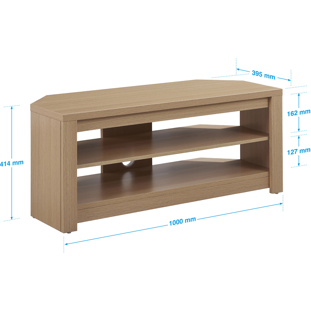 TTAP Memphis 2 Shelf Oak TV Stand Image 7