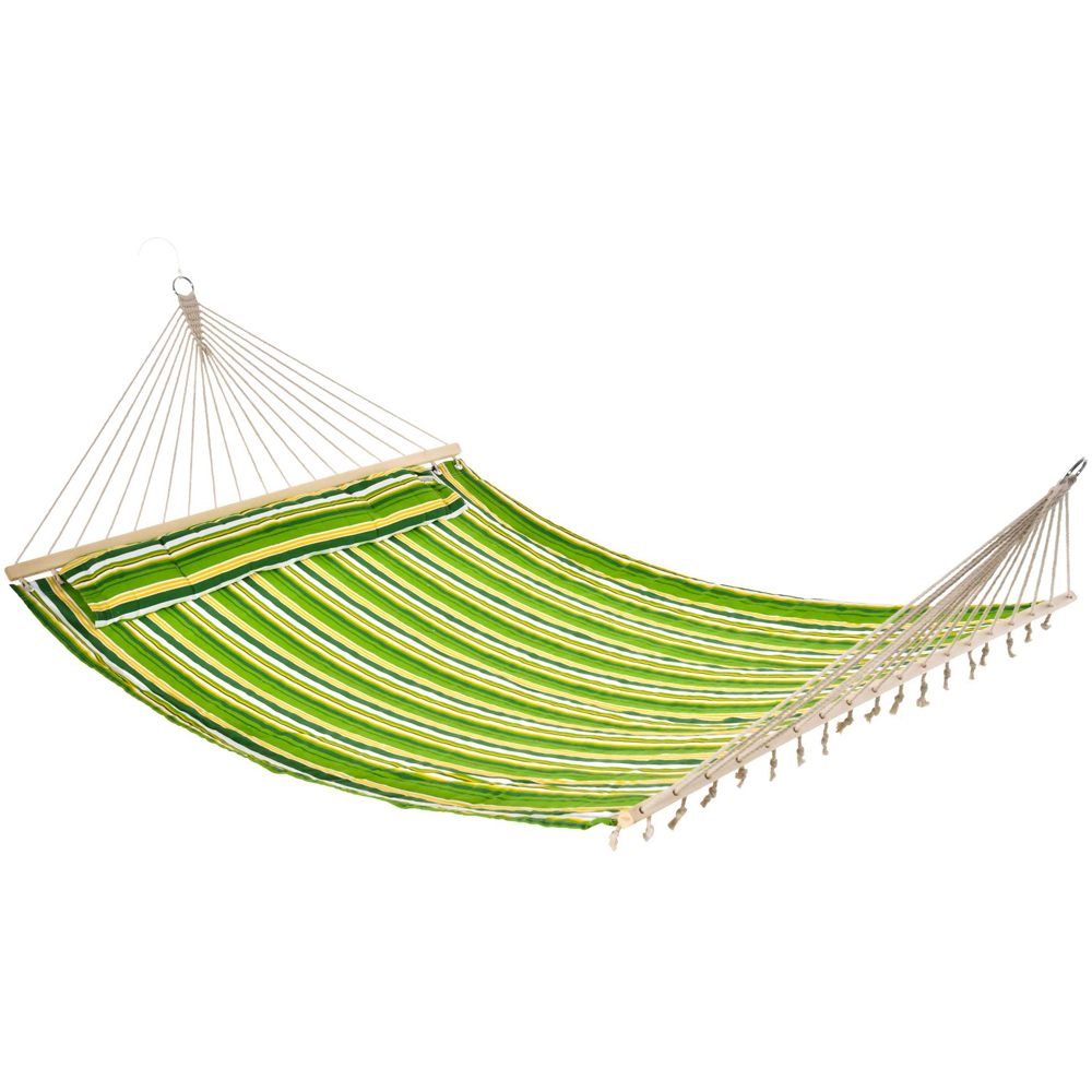 Outsunny Beach Stripe Hammock with Pillow Image 2