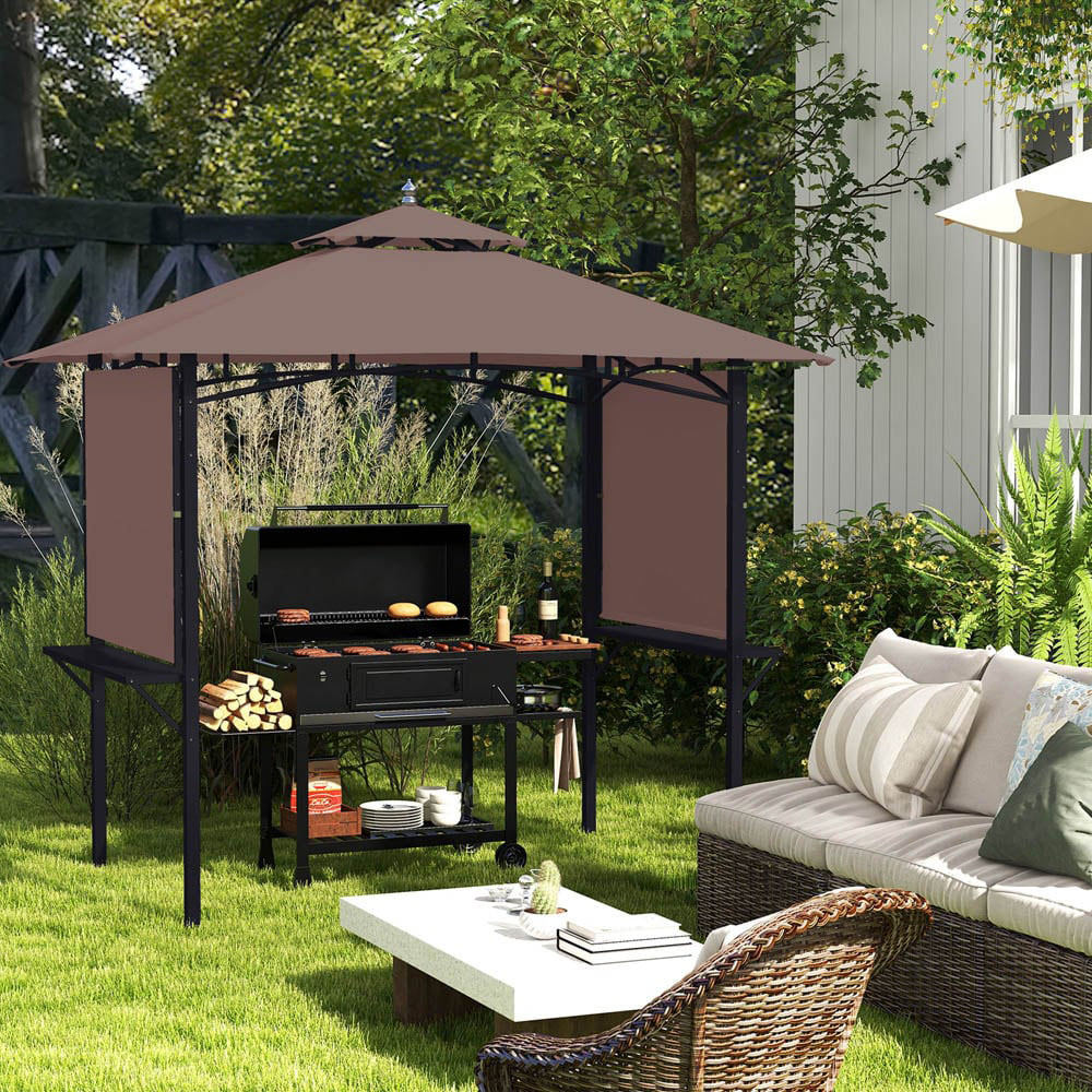 Outsunny 2.5 x 1.5m Coffee Waterproof Canopy Awning Image 4