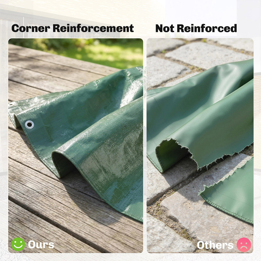 Outsunny 4 x 6m Green PE Waterproof Tarpaulin Image 5