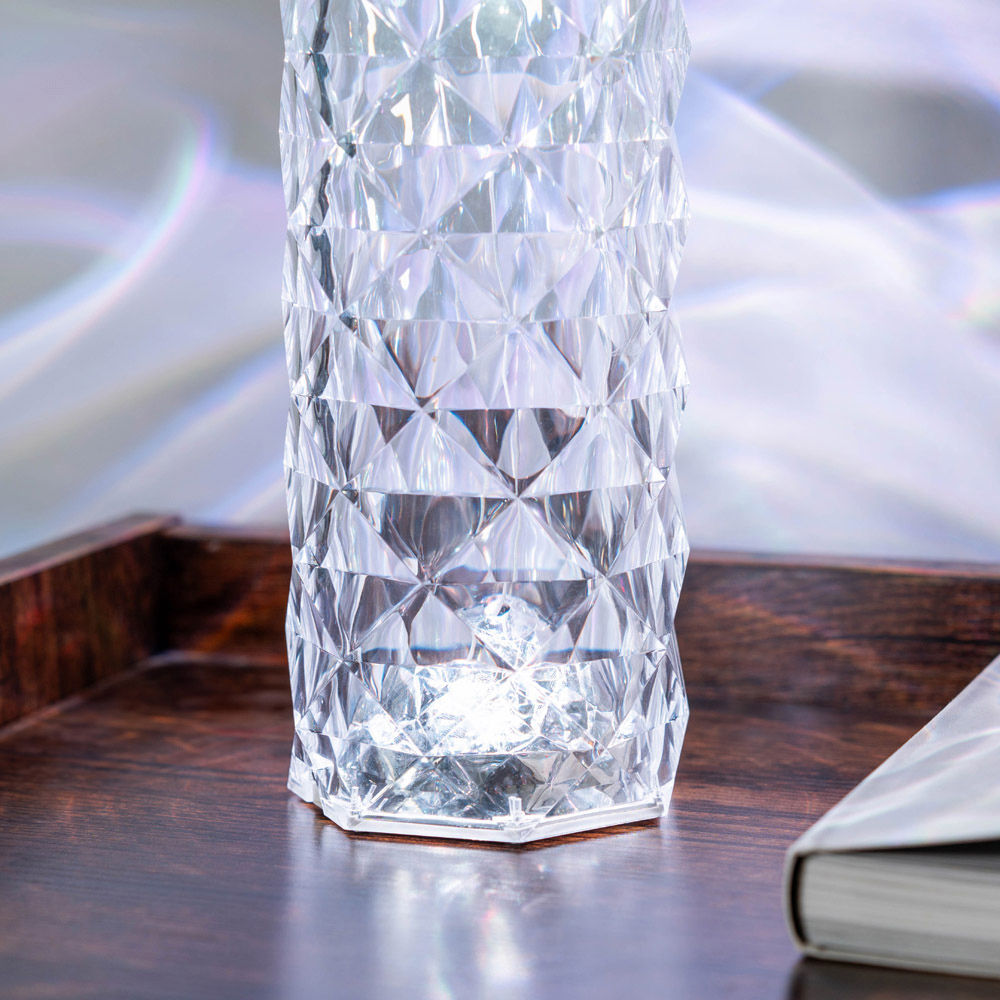 ValueLights Rose RGB Crystal Style LED Table Lamp Image 3