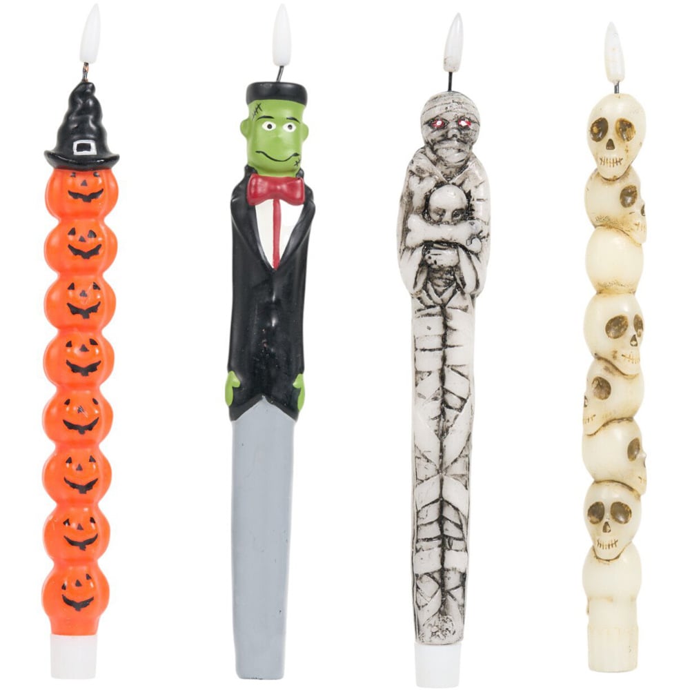 Halloween LED Taper Candle Image 1