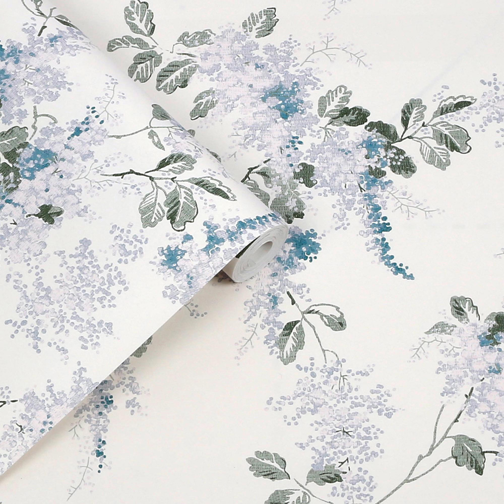Laura Ashley Mirabelle Pale Seaspray Wallpaper Image 2