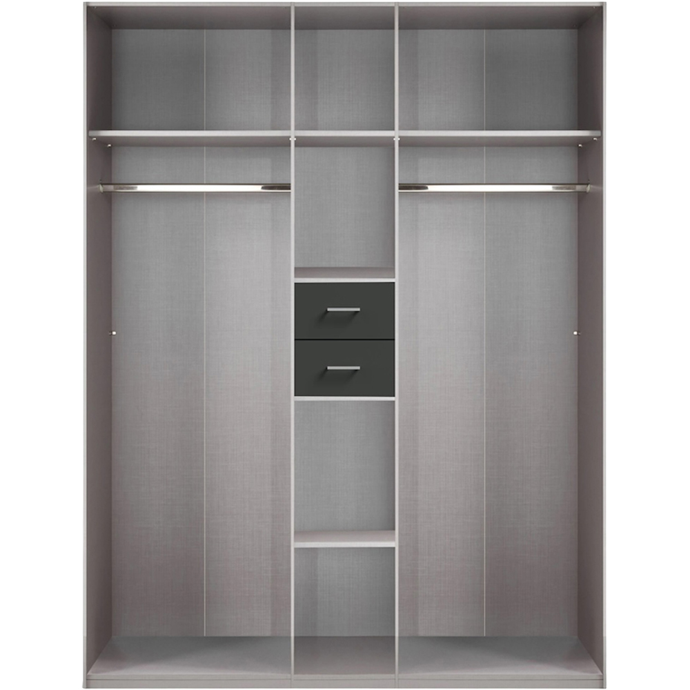 TJ'S Dillingen 6 Door 2 Drawer Grey Sahara Wardrobe Image 3