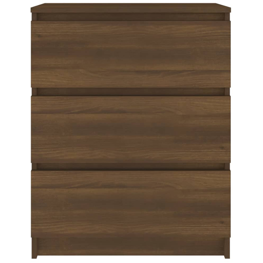 vidaXL 3 Drawer Brown Oak Sideboard Image 3