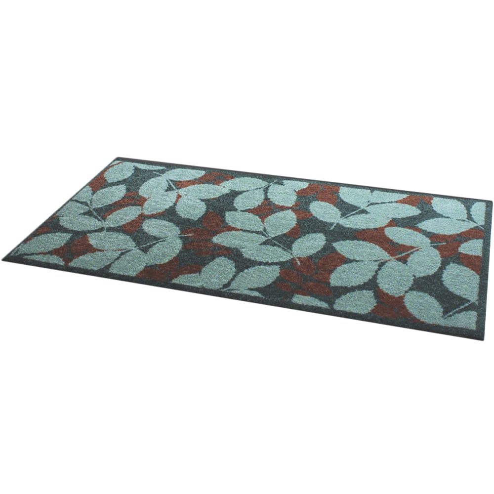 Eselle RHS Layered Leaf Green Coir Runner 64 x 124cm Image 1