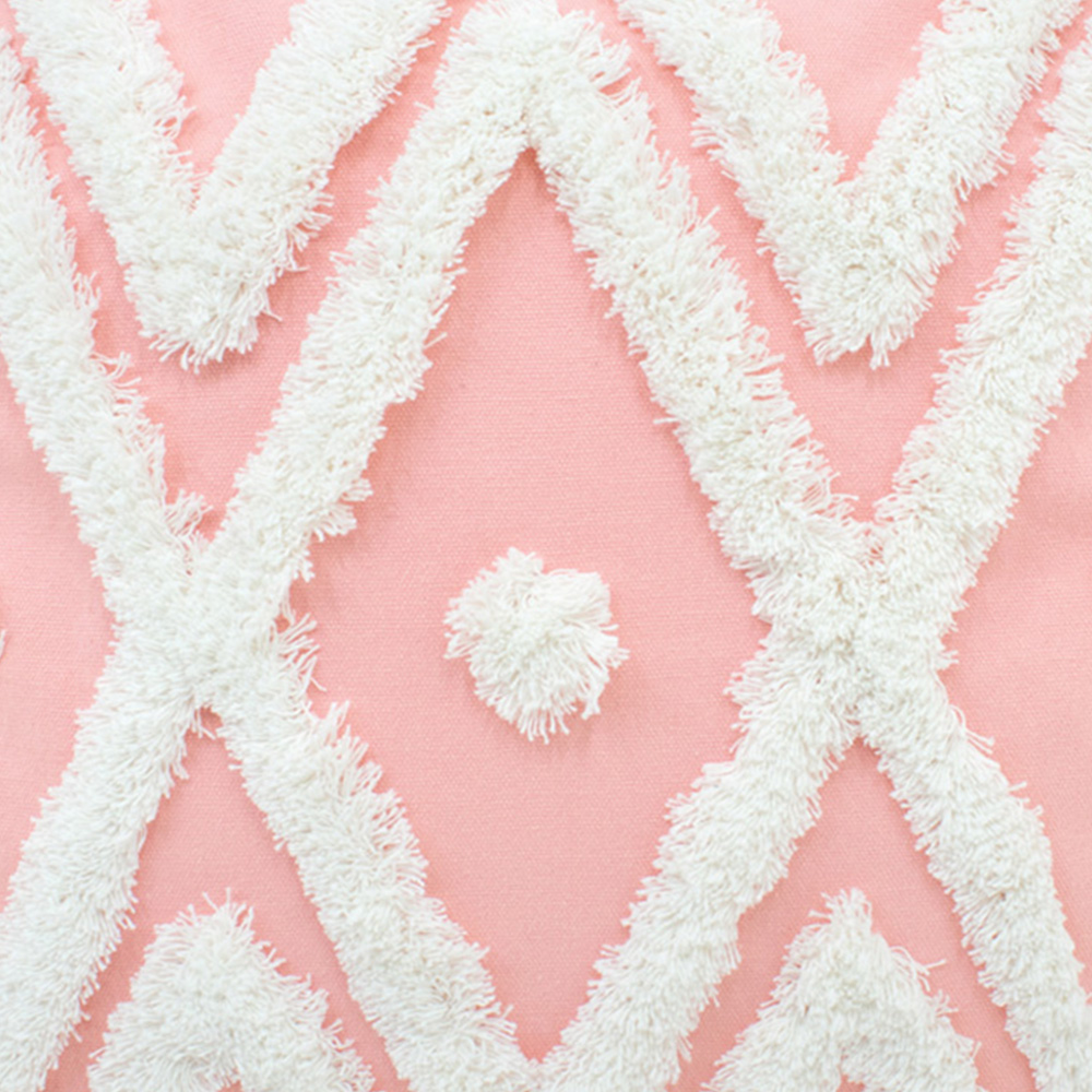 Intimates Bergen Tufted Pink Filled Cushion 43 x 43cm 2 Pack Image 2