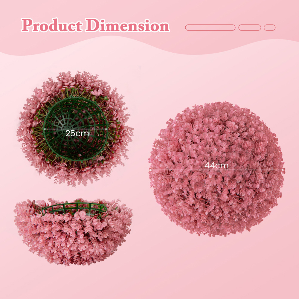 Costway 2 Piece Topiary Ball Artificial Plant Image 8