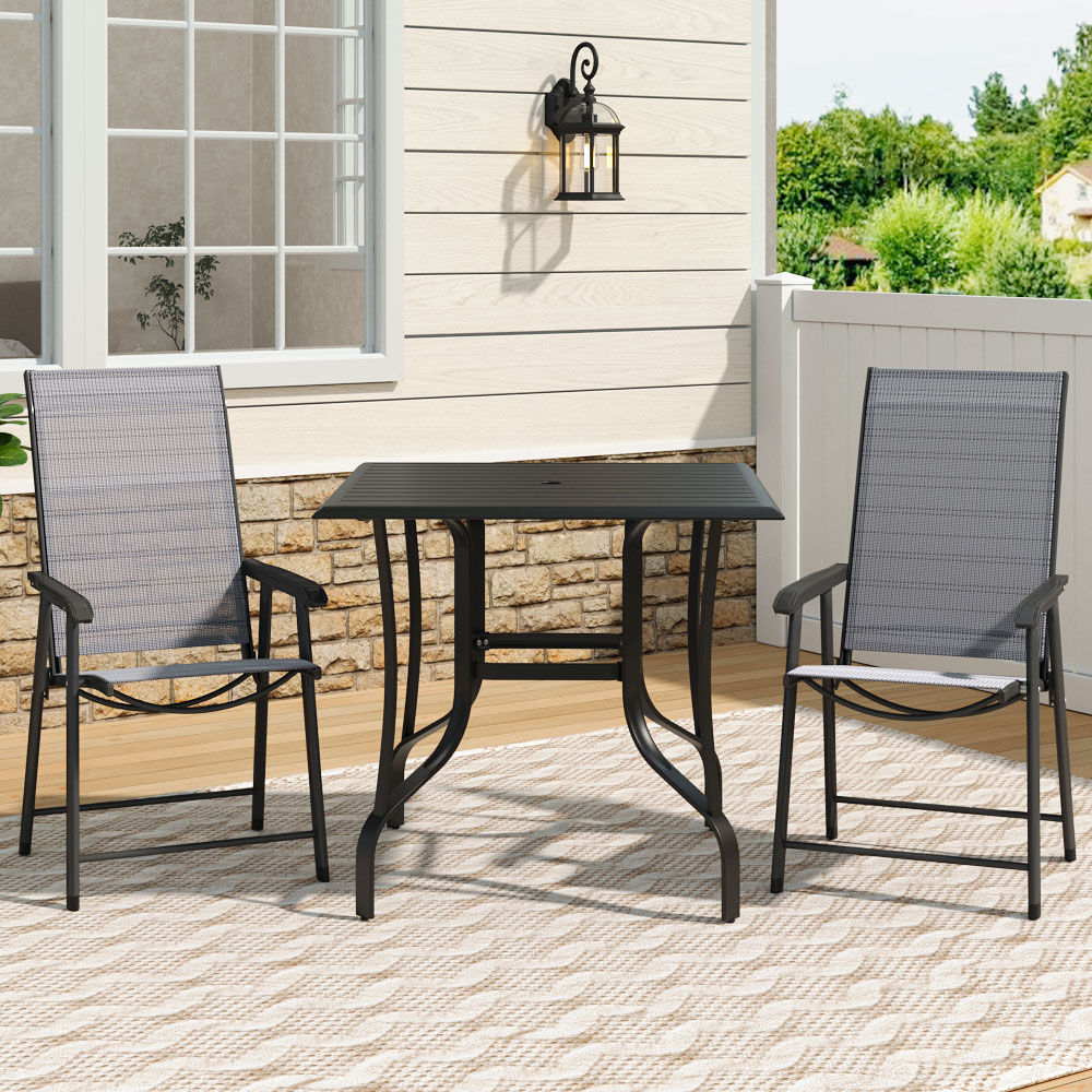 Living and Home Foldable 2 Seater Square Patio Set Image 7